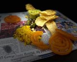 A picture of step 15 of Fafda jalebi.