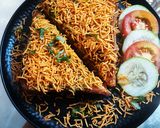 A picture of step 4 of Mumbai Sandwich.