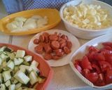 Cukkinis lecsó recept fázis 1 fotója