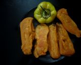 A picture of step 6 of Capsicum Bajji | Kuda Milagai Bajji Recipe - Best Evening Snack.