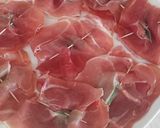 A picture of step 2 of Saltimbocca with saffron mash.