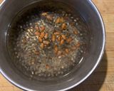 A picture of step 1 of Chia seed banana spilt.