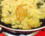 A picture of step 2 of Matar mushroom masala.