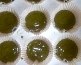 A picture of step 9 of Red and green velvet cupcakes with fudge icing.
