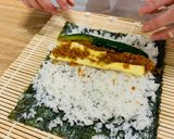 A picture of step 2 of Pork Floss Sushi Rolls.
