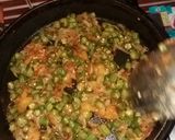 A picture of step 1 of Bhindi.