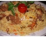 A picture of step 5 of Beef chana Biryani.