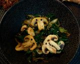 Foto del paso 6 de la receta: (Espinacas con champiñones) - Adviento Halloween