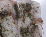 Sajtos-tejszínes-zöldfűszeres tőkehal recept fázis 1 fotója