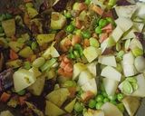 A picture of step 2 of Bhogi bhaji.