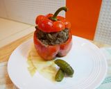 รูปขั้นตอนการทำที่ 5 ของ Stuffed Pepper Bell in the oven - พริกหยวกยัดไส้อบ