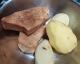 A picture of step 1 of Suran potato sukhi bhaji.
