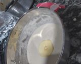 A picture of step 3 of Apple jalebi with kesar ice-cream.
