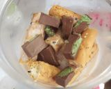 Foto langkah ke 2 dari resep Dessert Rusk Pistachio Kunafa Cokelat.