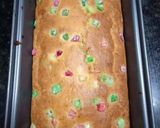A picture of step 6 of Tutti fruti cake.