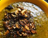 A picture of step 1 of Spinach curry.