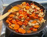 A picture of step 22 of Chicken with Cashews, Bell Peppers, and Carrots.