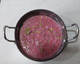 A picture of step 3 of Beet Tzatiziki.