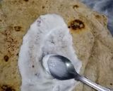 A picture of step 5 of Chapati roll with less oil.