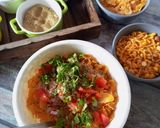 A picture of step 2 of Flattened corn bhel.
