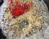 A picture of step 11 of Paneer Steak on spinach rice with makhani gravy.