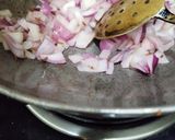 A picture of step 2 of Sattu Paratha with onion.