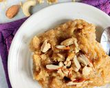 A picture of step 7 of Instant Moong dal halwa.