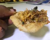 A picture of step 5 of Natts indian poori/fatira.