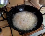 A picture of step 3 of Pyaaz Karele.