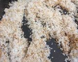 A picture of step 1 of Mini Toasted Coconut Ladoo.