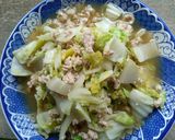 รูปขั้นตอนการทำที่ 3 ของ ผัดผักกาดขาวหมูสับ คลีน