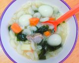 Hình bước làm 5 của món Soup nui tảo biển và củ quả
