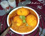 A picture of step 12 of Kolhapuri Egg Masala.