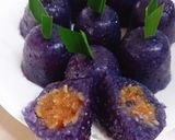 Hình bước làm 4 của món Bánh bột báng nhân dừa hoa biếc