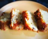 A picture of step 5 of Walnut Banana Caramel Upside Down Cake.