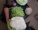 A picture of step 1 of Vegetable Pulao.