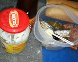 A picture of step 1 of Turkish bread Sandwich.