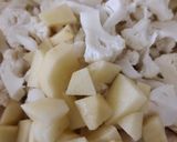 A picture of step 1 of Aloo gobhi.