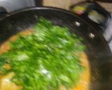 A picture of step 4 of Shaljum Palak chicken.