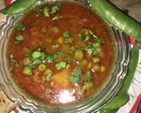 A picture of step 6 of Aloo Mater salan.