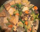 A picture of step 2 of Vegetables Braised in Coconut Milk.
