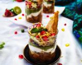 A picture of step 20 of Chana samosa chat shots.