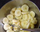 A picture of step 1 of Banana Halwa.