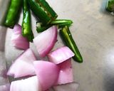 A picture of step 1 of Sindhi Kadhi.