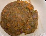 A picture of step 3 of Sattu chila.