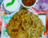 मेथी पराठा विथ मिंट दही एंड टमाटर सब्ज़ी रेसिपी चरण 10 फोटो