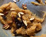 A picture of step 6 of Kashmiri Gur Halwa.
