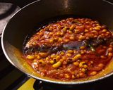 A picture of step 4 of Black eyed beans sabzi.