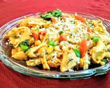 A picture of step 8 of Vegetable pasta in red sauce.