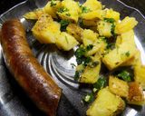Foto del paso 6 de la receta: Butifarra con papas rústicas crocantes al curry